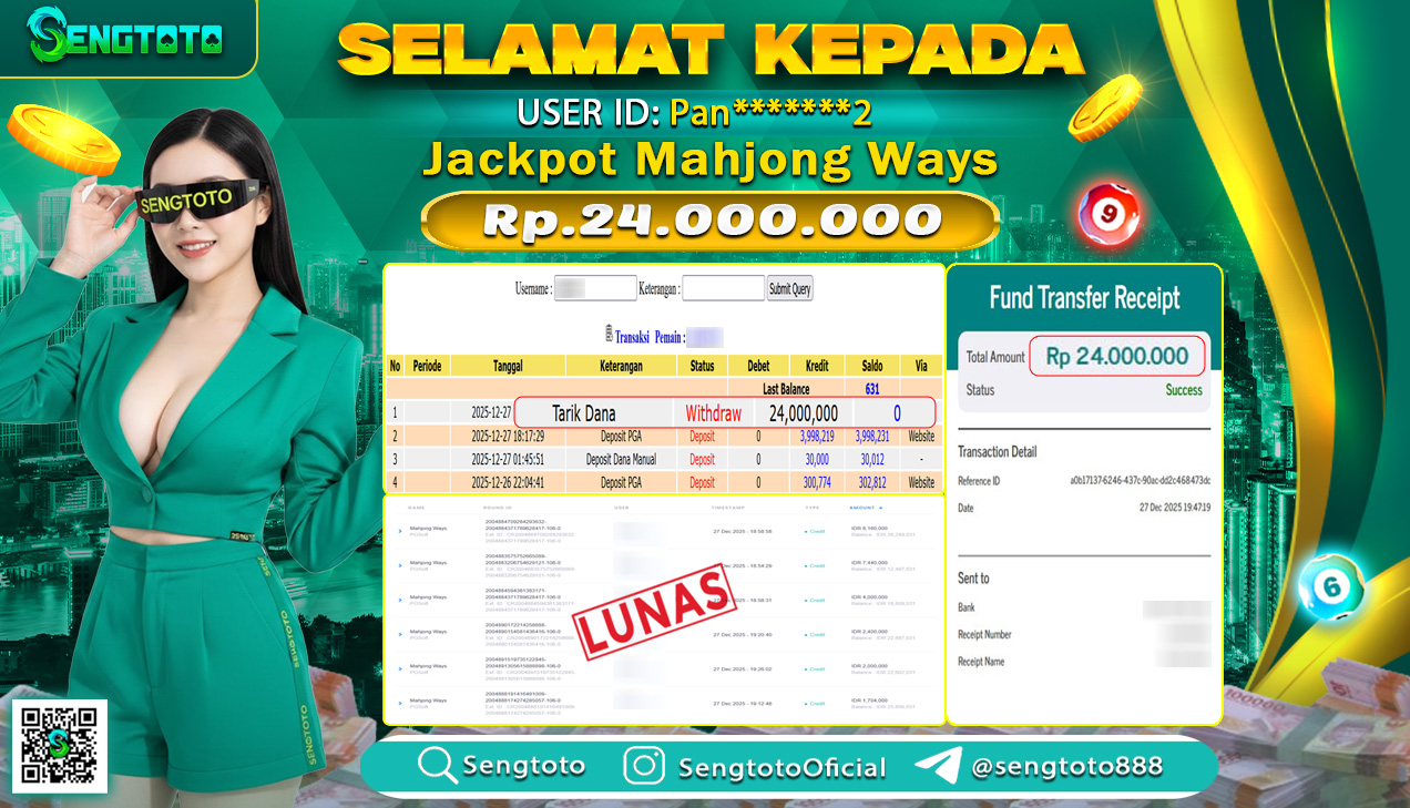 BUKTI PEMBAYARAN SLOT MAHJONG WAYS