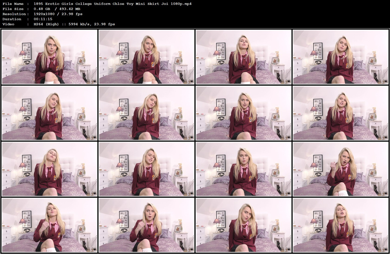 1895 Erotic Girls College Uniform Chloe Toy Mini Skirt Joi 1080p mp4