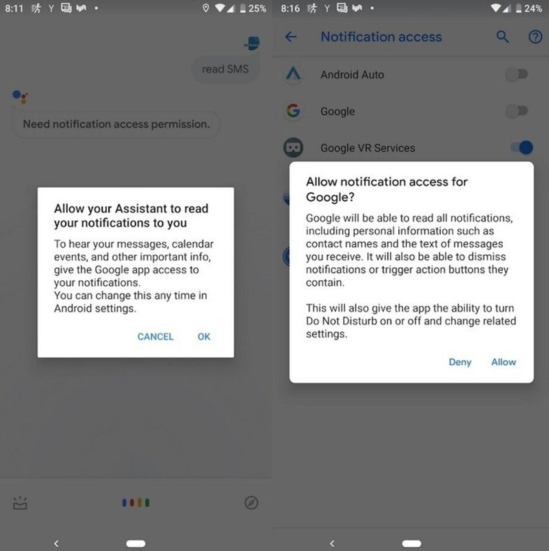 Benarkan Google Assistant baca mesej