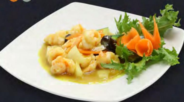 76. Gamberi al curry