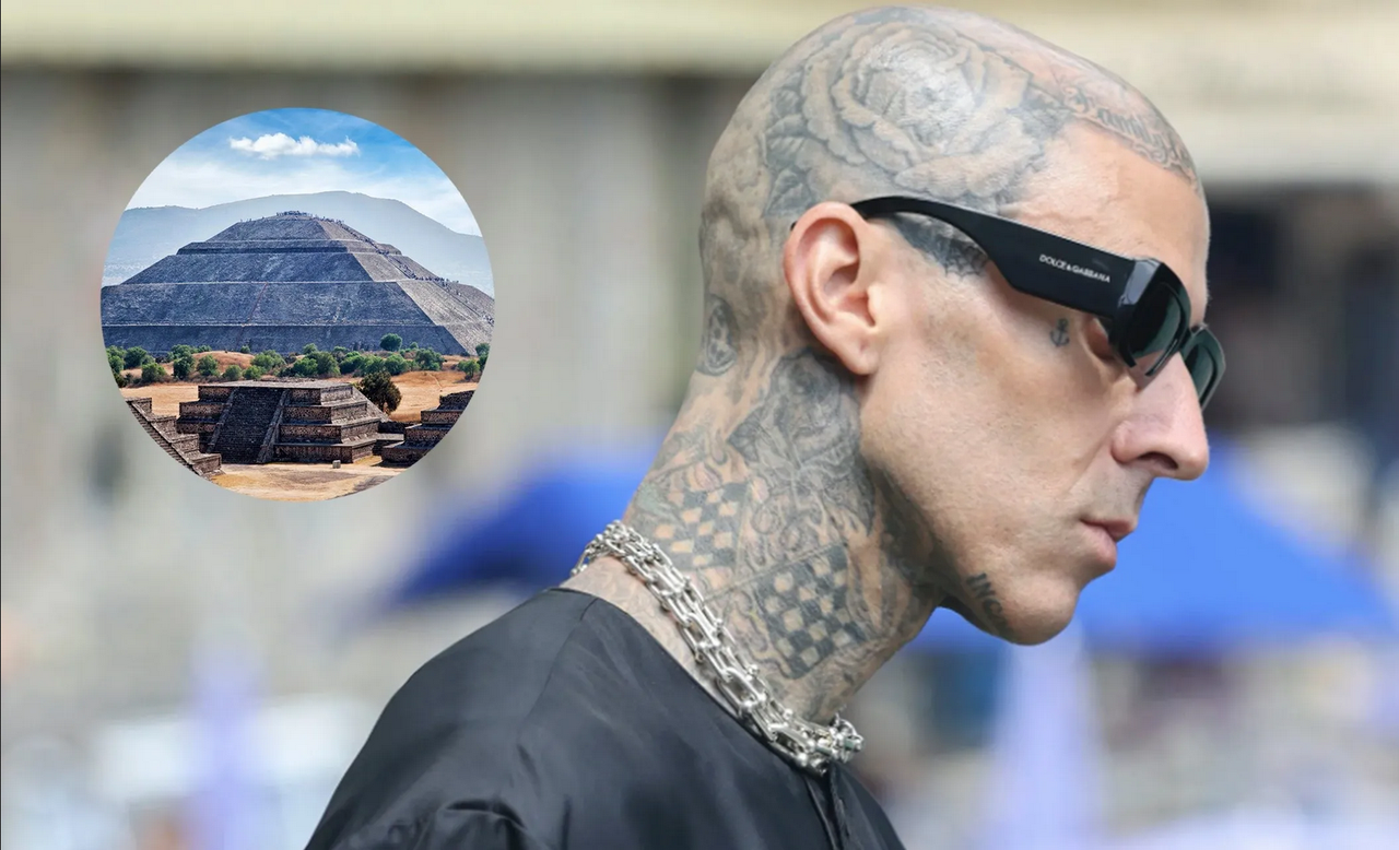 Travis Barker de Blink-182 explora las pirámides de Teotihuacán (VIDEO)
