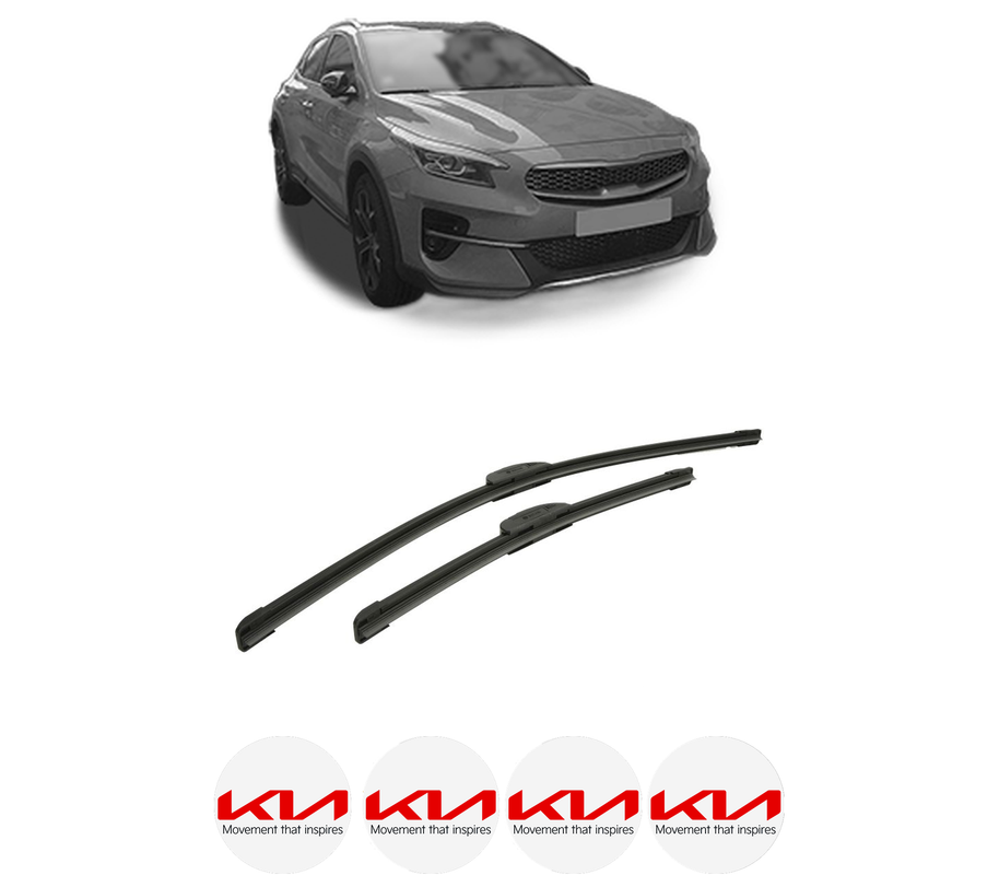 Set stergatoare auto KIA XCEED (CD) din 2019-2024, pentru parbriz auto, 2 bucati, Bosch Aerotwin Retrofit, din cauciuc siliconat rezistent, 4 Stickere Auto KIA