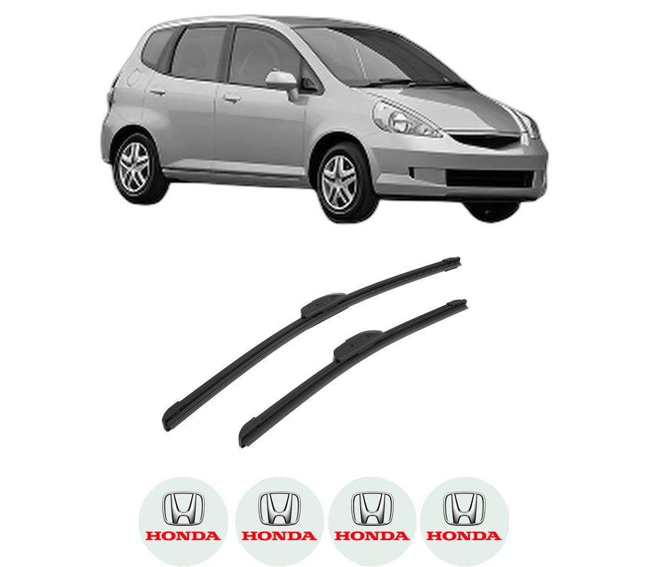 Set stergatoare auto HONDA JAZZ II (GD_, GE3, GE2) din 2002-2008, pentru parbriz auto, 2 bucati, Bosch Aerotwin Retrofit, din cauciuc siliconat rezistent, 4 Stickere Auto HONDA