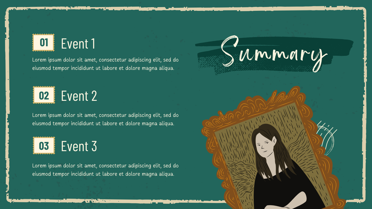 Green and Beige Illustrative Museum of History Presentation