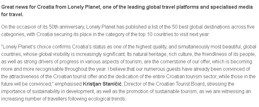 Lonely Planet ranks Croatia in Top 10 countries in the world for 2024 Screenshot-15236