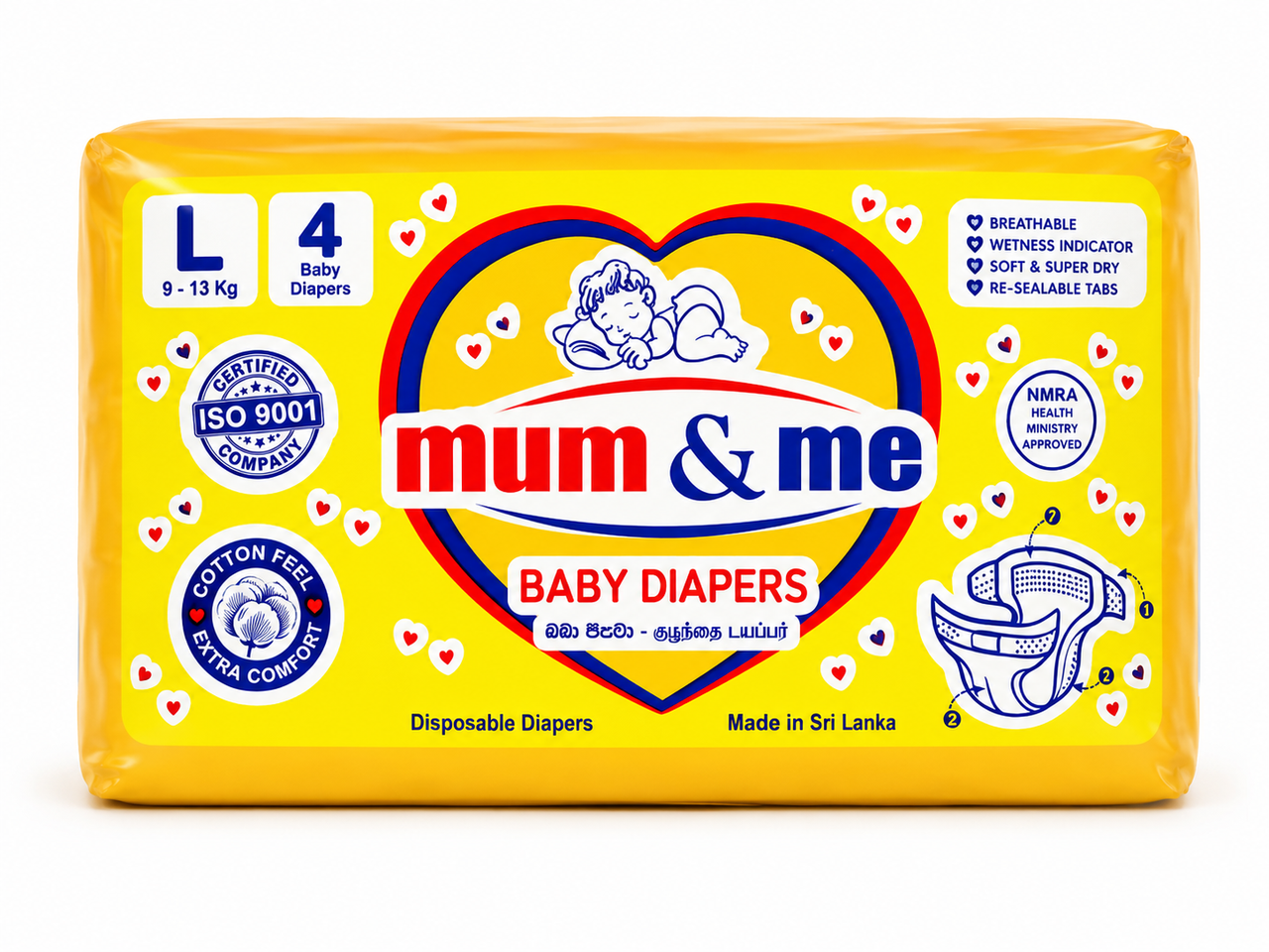 MUM & ME 4 (L) 9–14kg 16pcs