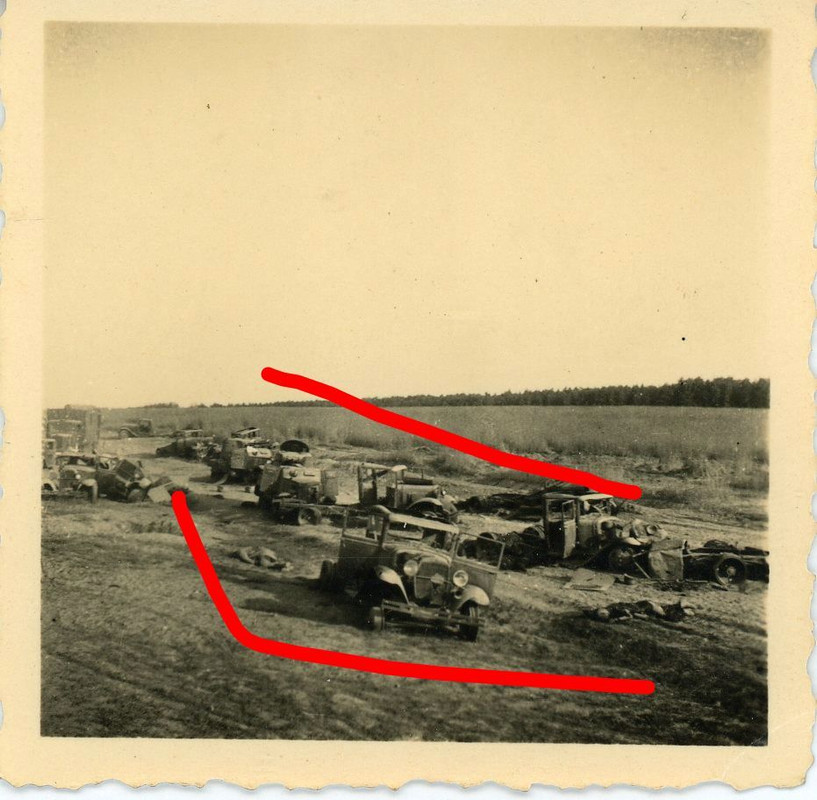 Russland Kämpfe LKW Camion Truck PKW Auto Wagen 