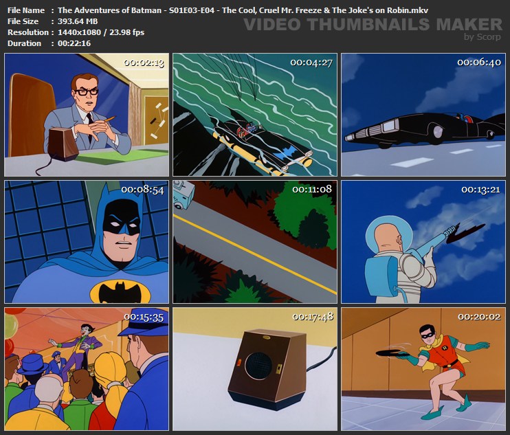 The Adventures of Batman - S01E03-E04 - The Cool, Cruel Mr. Freeze & The Joke's on Robin.mkv