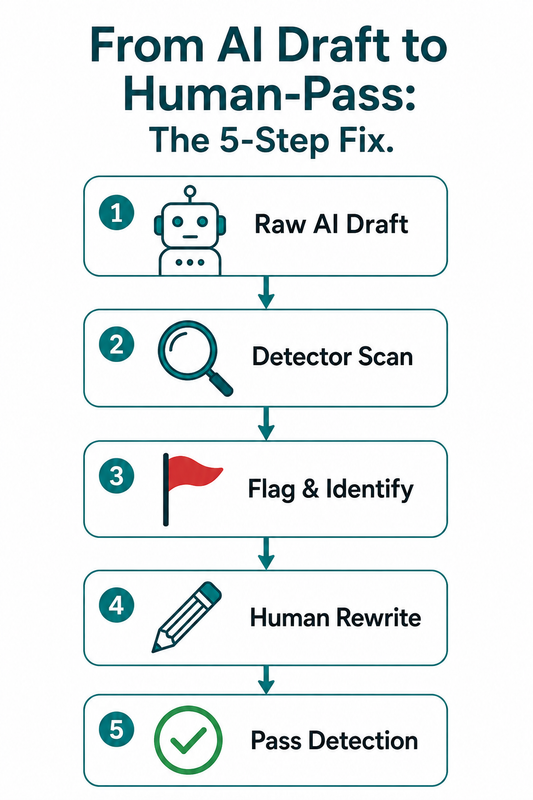 AI detection bypass workflow — from raw AI draft to passing detection legitimately