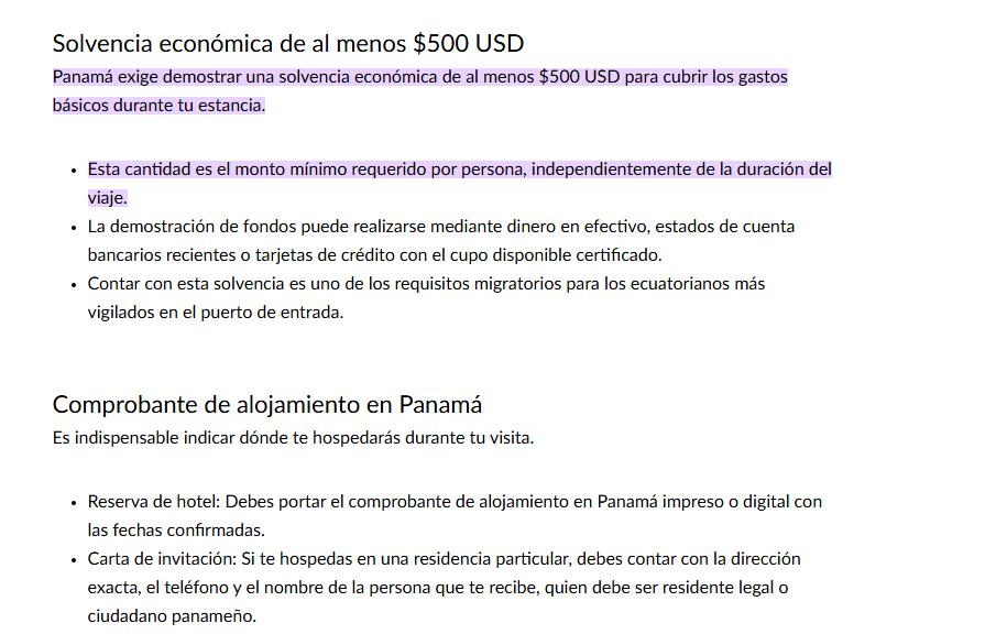 Requisitos obligatorios para entrar a Panamá como turista - Panamá: Visados, Pasaportes y Documentación - Foro Centroamérica y México