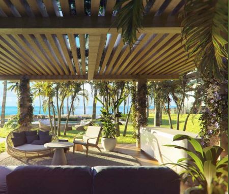 Projeto paisagístico do Essenza Paiva com integração de áreas verdes e arquitetura