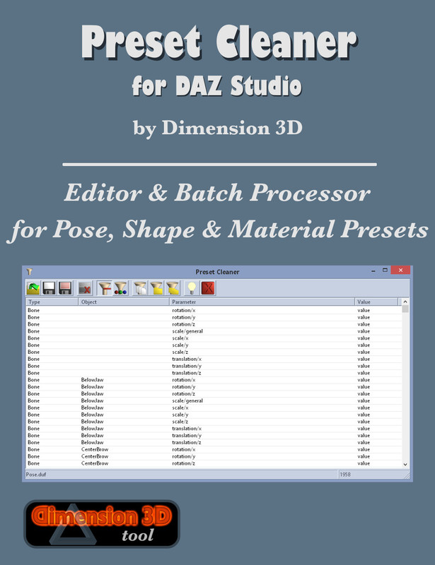 Preset Cleaner for Daz Studio (Win/Mac)