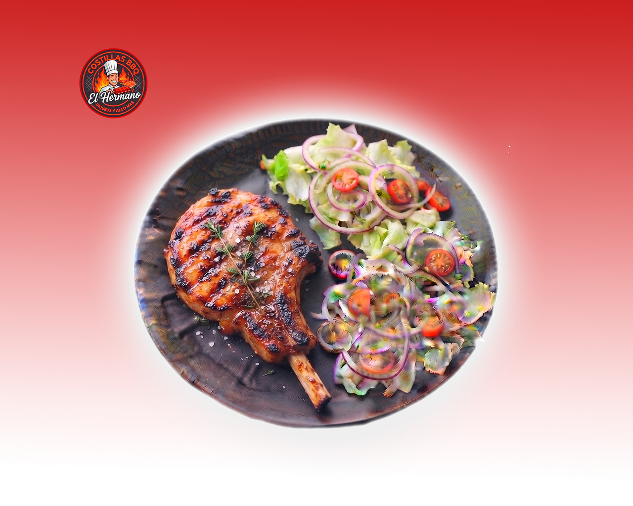 Chuleta Con Ensalada