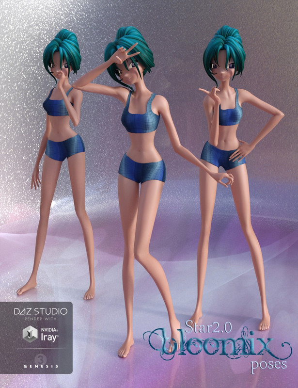 00 main bloomix poses for star20 daz3d