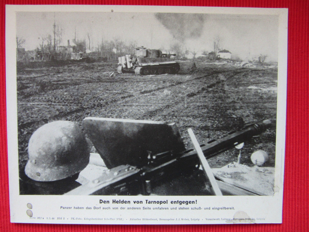 Tiger Panzer VI Angriff Tarnopol Dorf MG Schütze