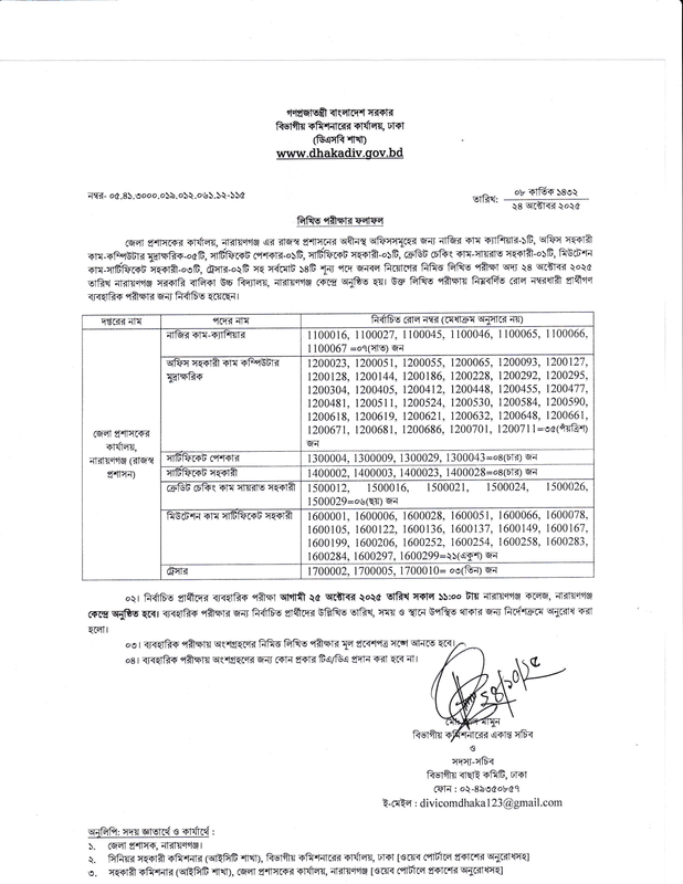 DC-Office-Narayanganj-Exam-Result-2025-PDF