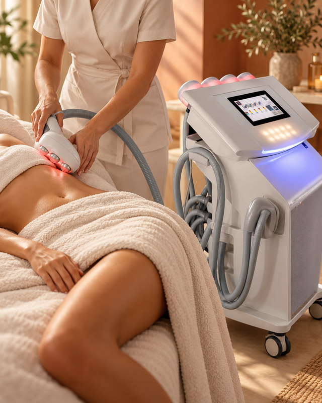 CryoSlimming treatment scene with the machine visible