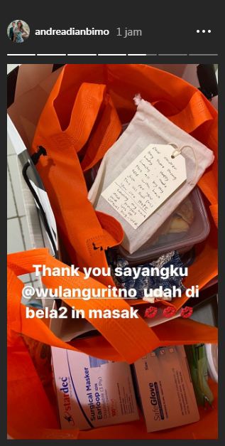 Bingkisan makan siang dari Wulan Guritno untuk Andrea Dian