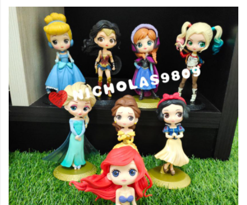 Ready Stock Q Posket Princess Disney Cake Topper Lazada
