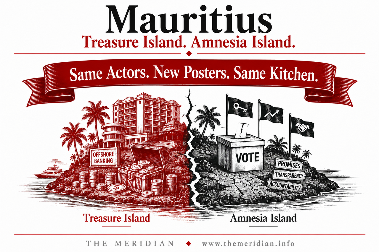 Mauritius Treasure Island Amnesia Island Jim Browning political commentary The Meridian