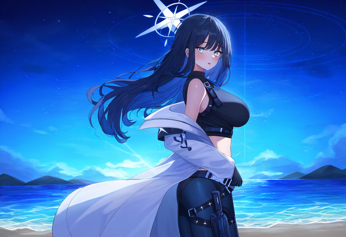 1girl, saori(blue archive), aged up, blue archive, scenery, Dreamlike,depth of f s-2567115443(1)