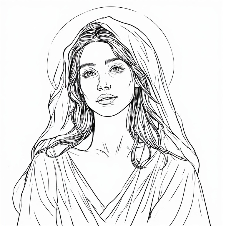 Madonna-l-Line-drawing-natural-(31)