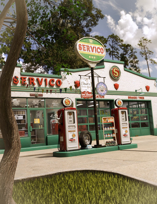 Servico Vintage Gas Station Servico Vintage Gas Station