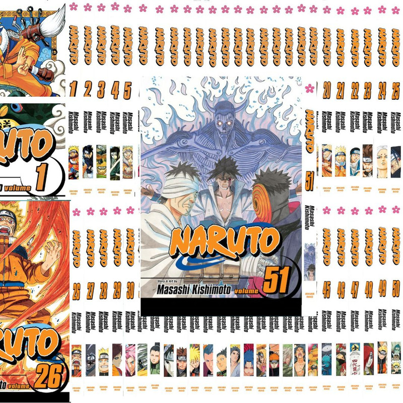 Naruto Manga Vol.1-51 Complete Set | English Version | by Masashi