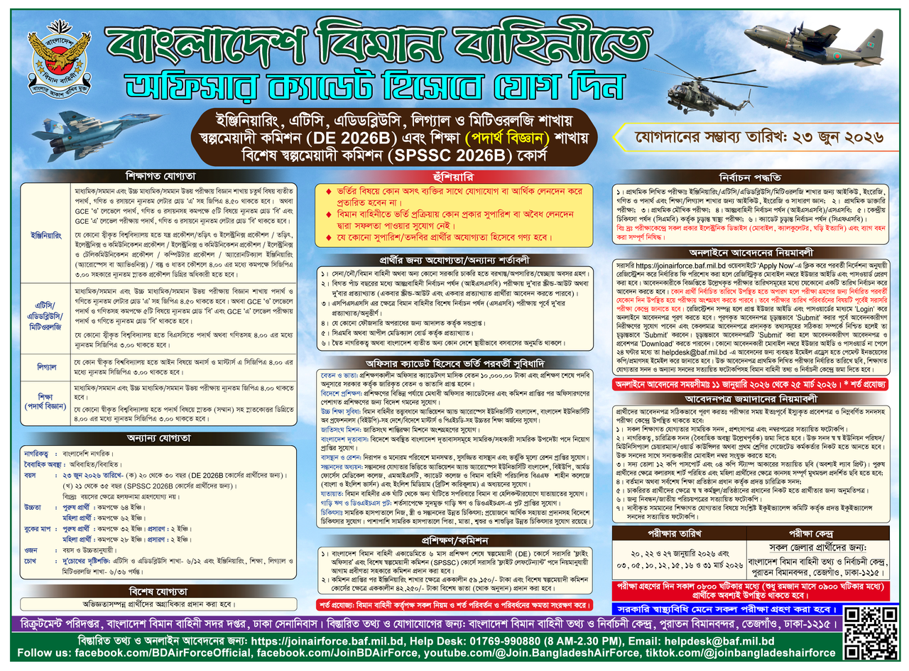 BAF-Officer-Cadet-Job-Circular-2