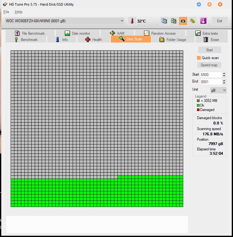 WD80EFZX Error Scan 3