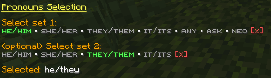 Pronouns Datapack Minecraft Data Pack