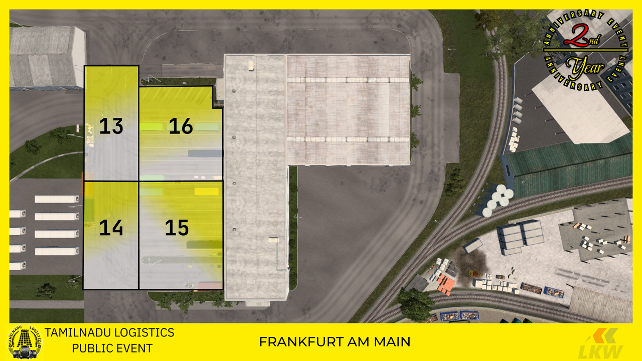 Route A - Frankfurt - LKW - {Slot13-LTVTC} - {Slot14-KA Log} - {Slot 15 and 16 Available}
