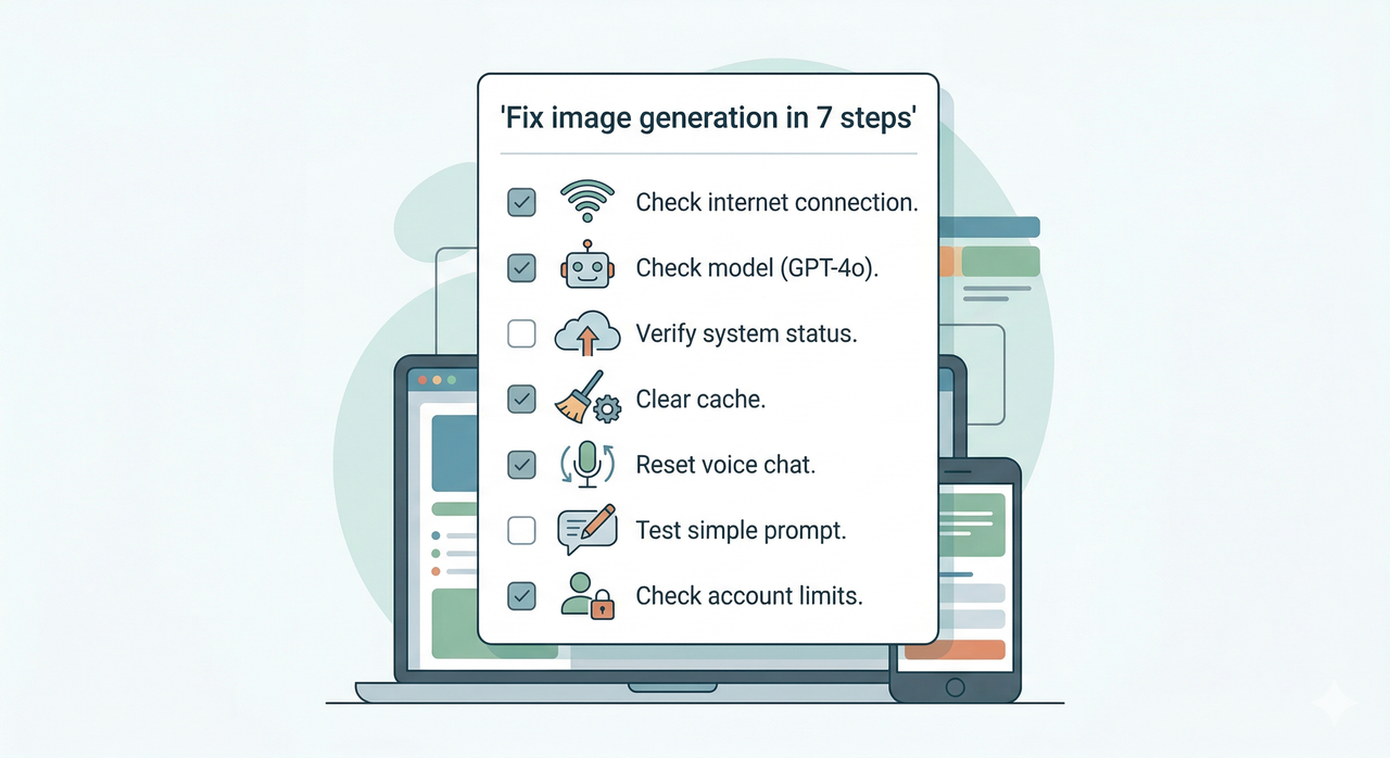 7-step checklist to fix ChatGPT image generation in voice mode