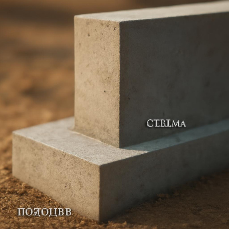 Схема структуры ленточного фундамента с указанием подошвы и стенок