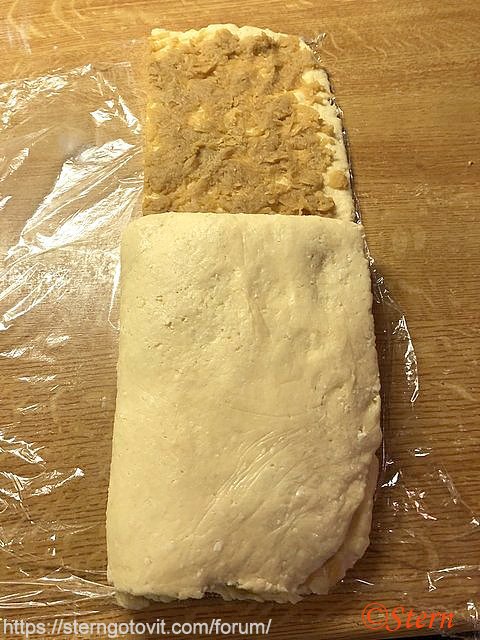 Булочки творожные с яблоками