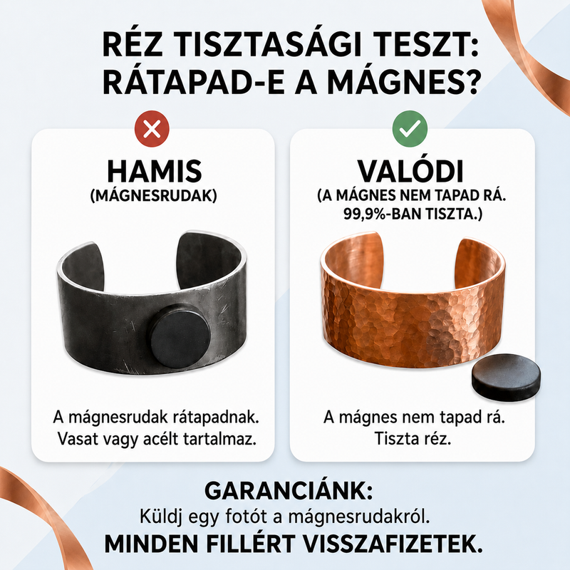 Mágnes-teszt vörösréz edényen