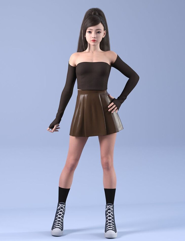 dForce HnC24 Off Shoulder Outfits for Genesis 9