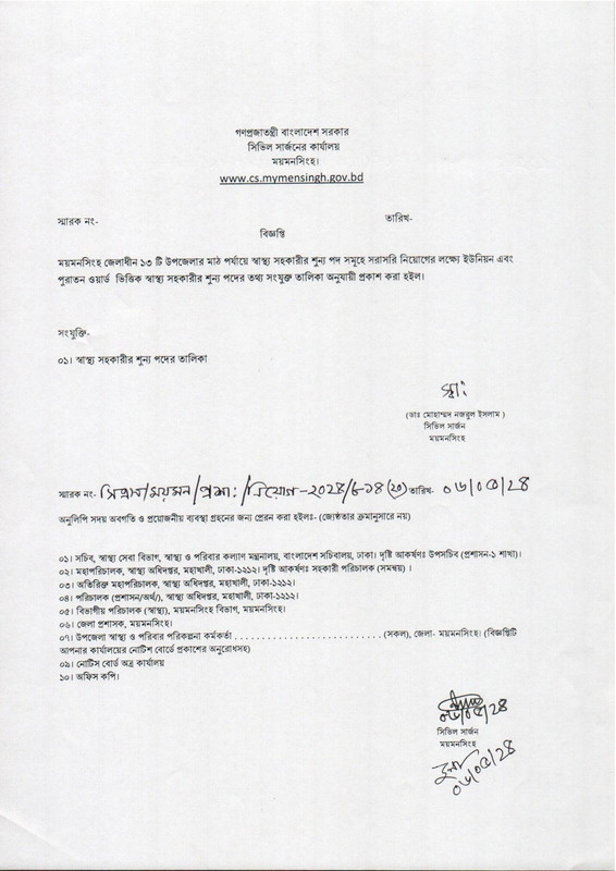Civil-Surgeon-Office-Mymensingh-Health-Assistant-Post-Vacancy-List-2024-PDF-01