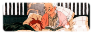 Fanart of Aziraphale and Crowley in bed together, with Aziraphale sitting up and Crowley sleeping