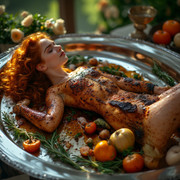 Garden wedding wom served Redhair 0 97