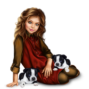 christmas_elf_girl_with_boston_terrier_puppy 10