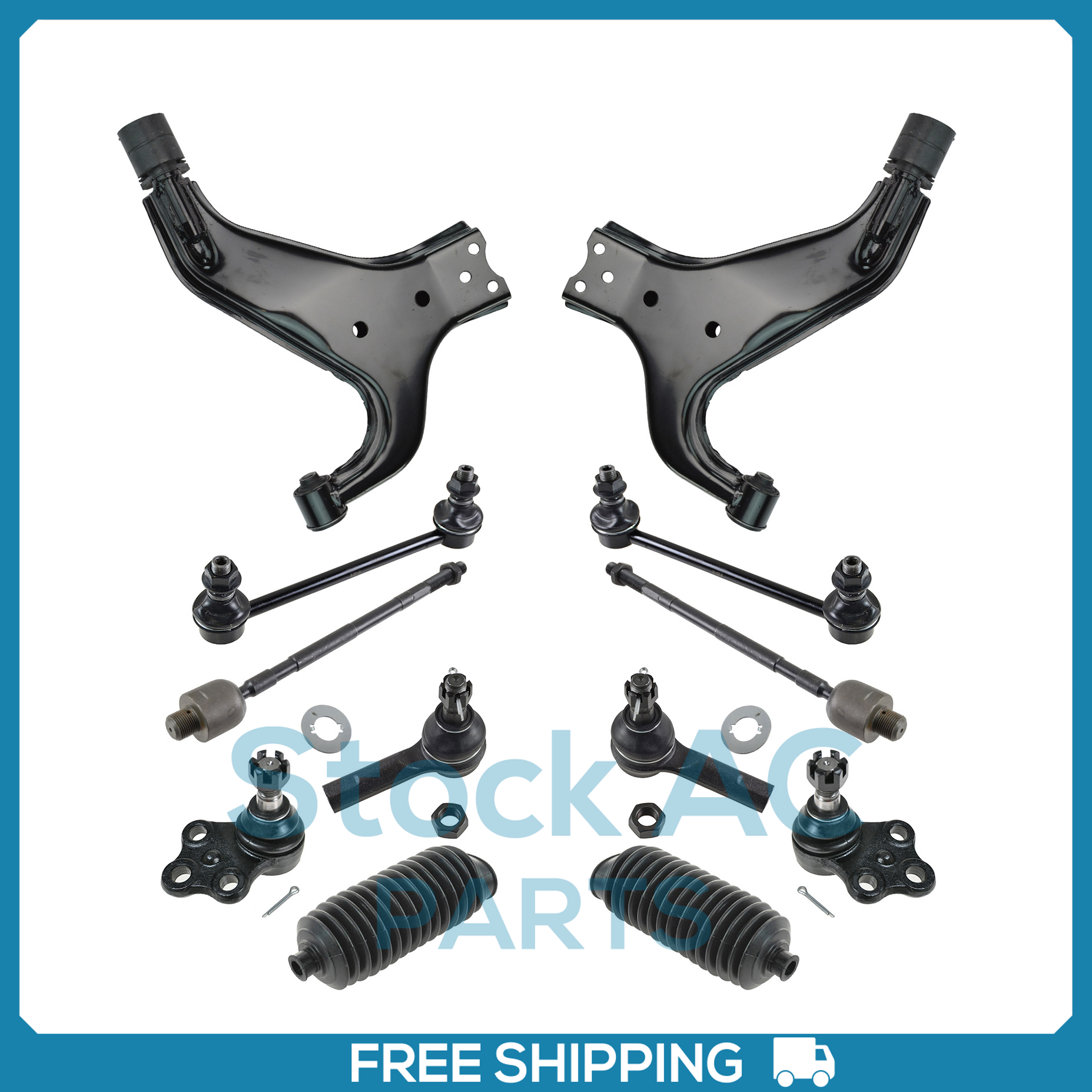 New Suspension Kit for Nissan Pathfinder Front End - 12pcs - Picture 1 of 6