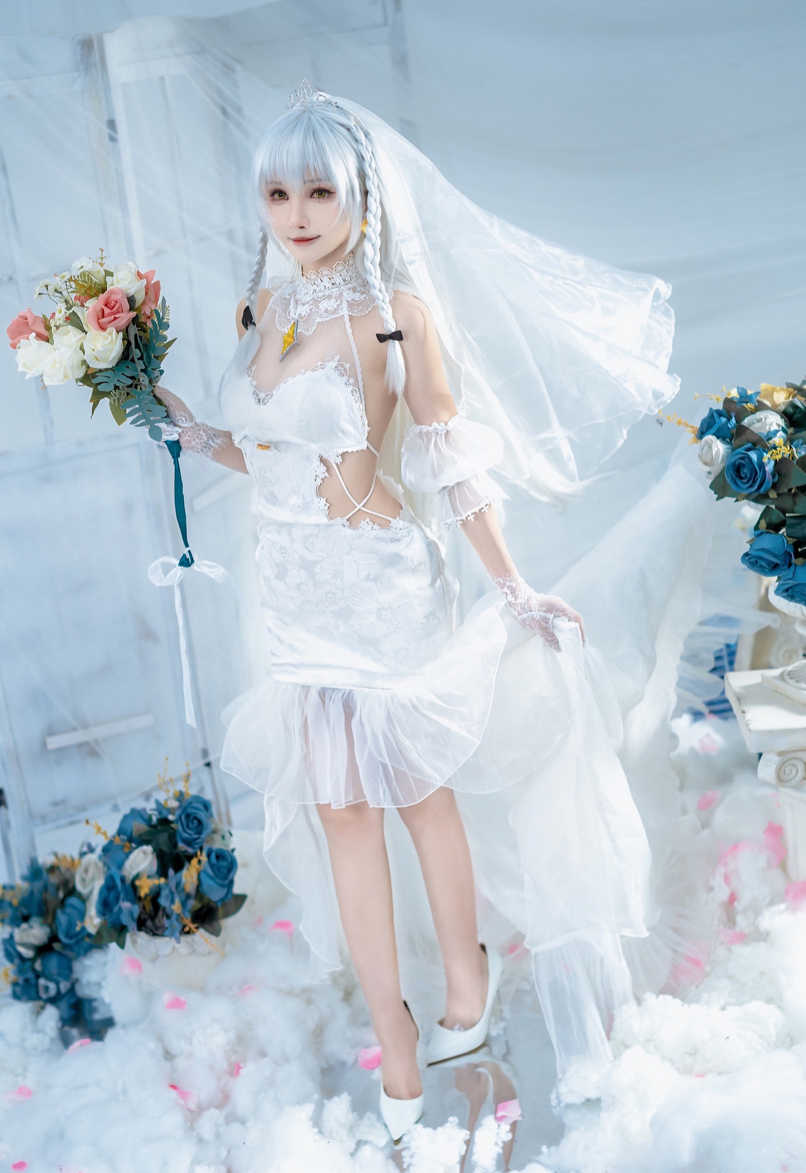 一千只猫薄禾写真 – 花园誓约婚纱 Cosplay 高清写真（16P / 56.6MB）插图6