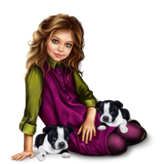 christmas_elf_girl_with_boston_terrier_puppy 42