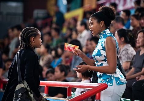 Henson and Jaden Smith on The karate kid