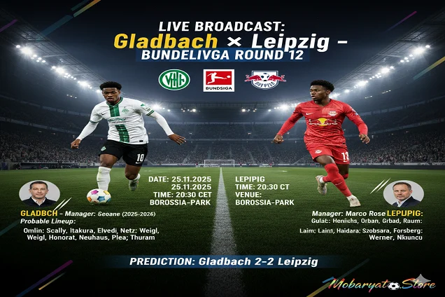 قمة الدوري الألماني بين بوروسيا مونشنغلادباخ ولايبزيغ – تغطية لحظية وتحليل