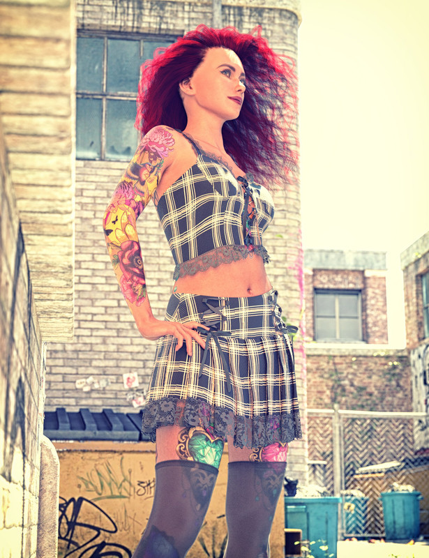 FE Charm Plaid Skirt for Genesis 8 Female FE Charm Plaid Skirt for Genesis 8 Female