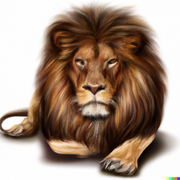 DALL-E-Hyperrealistic-lion-White-background