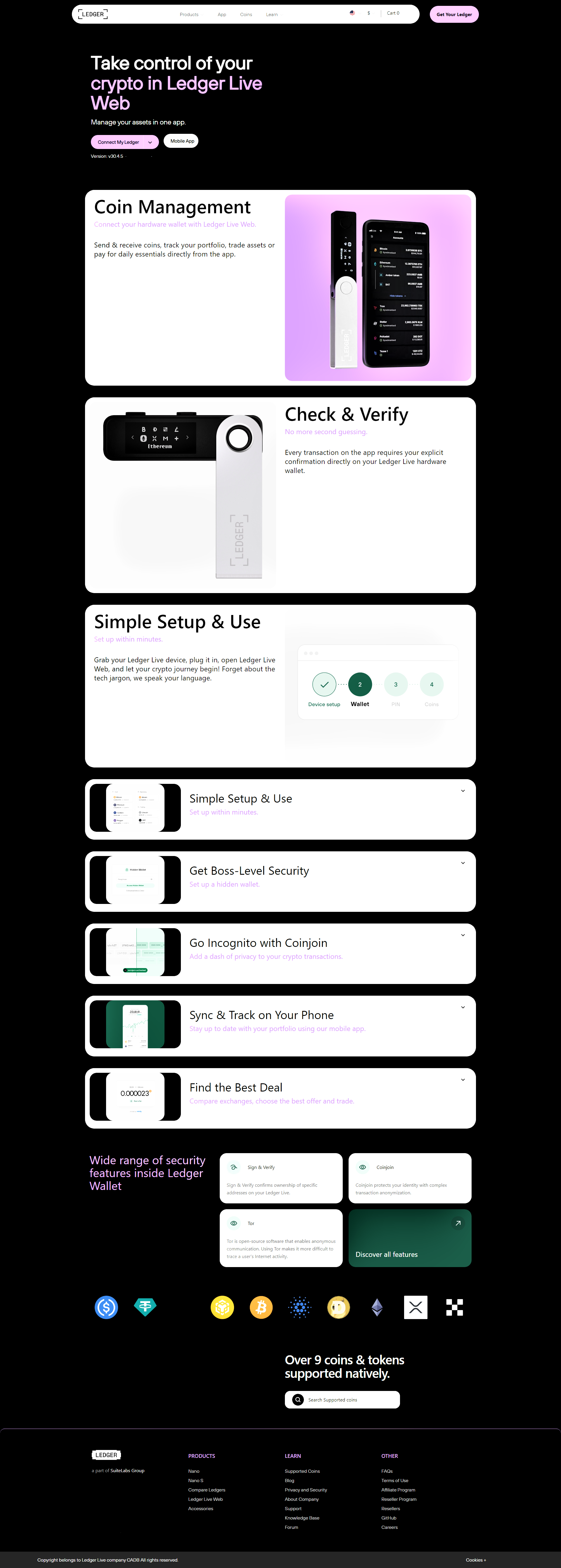 Ledger.com/Start Screenshot