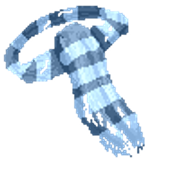 Tattered Scarf Blue Striped